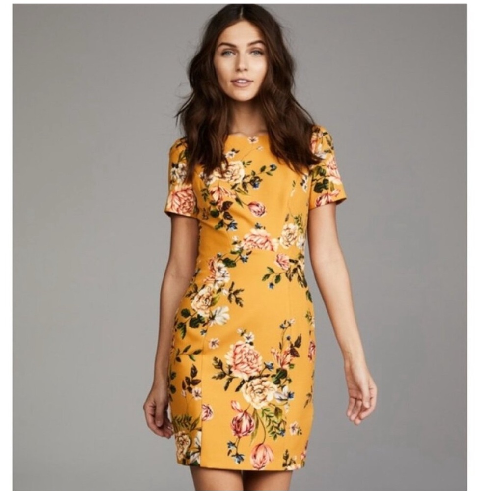 Black Halo Jodee Floral Sheath Dress
